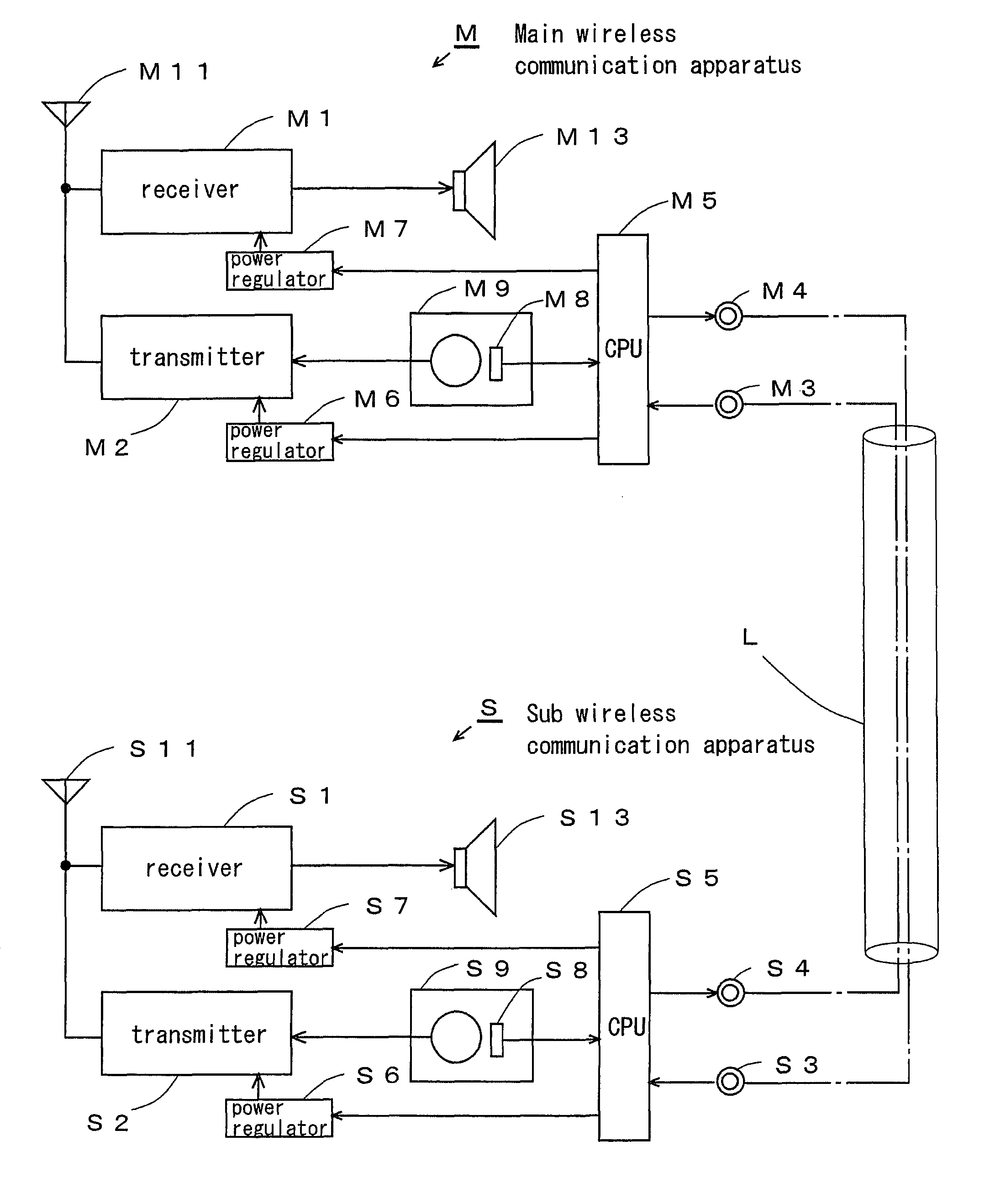 Wireless communication apparatus and system employing the same apparatuses and method for controlling a plurality of the same apparatuses