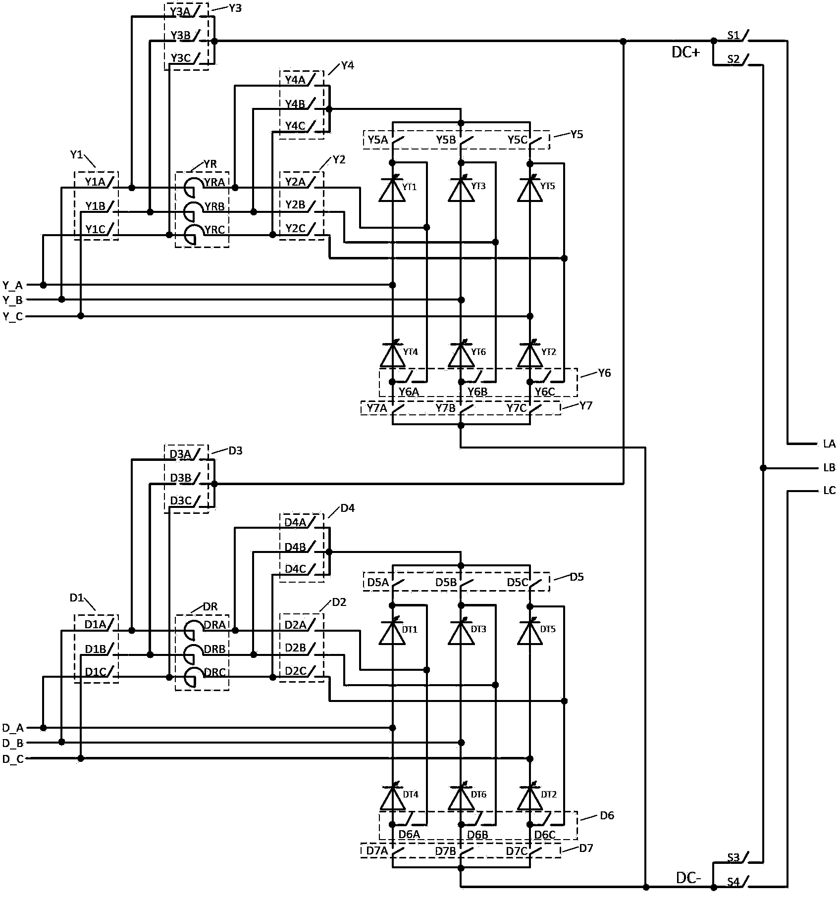 Method for configuring structure transformation of double 6-pulse thyristor converter valve groups