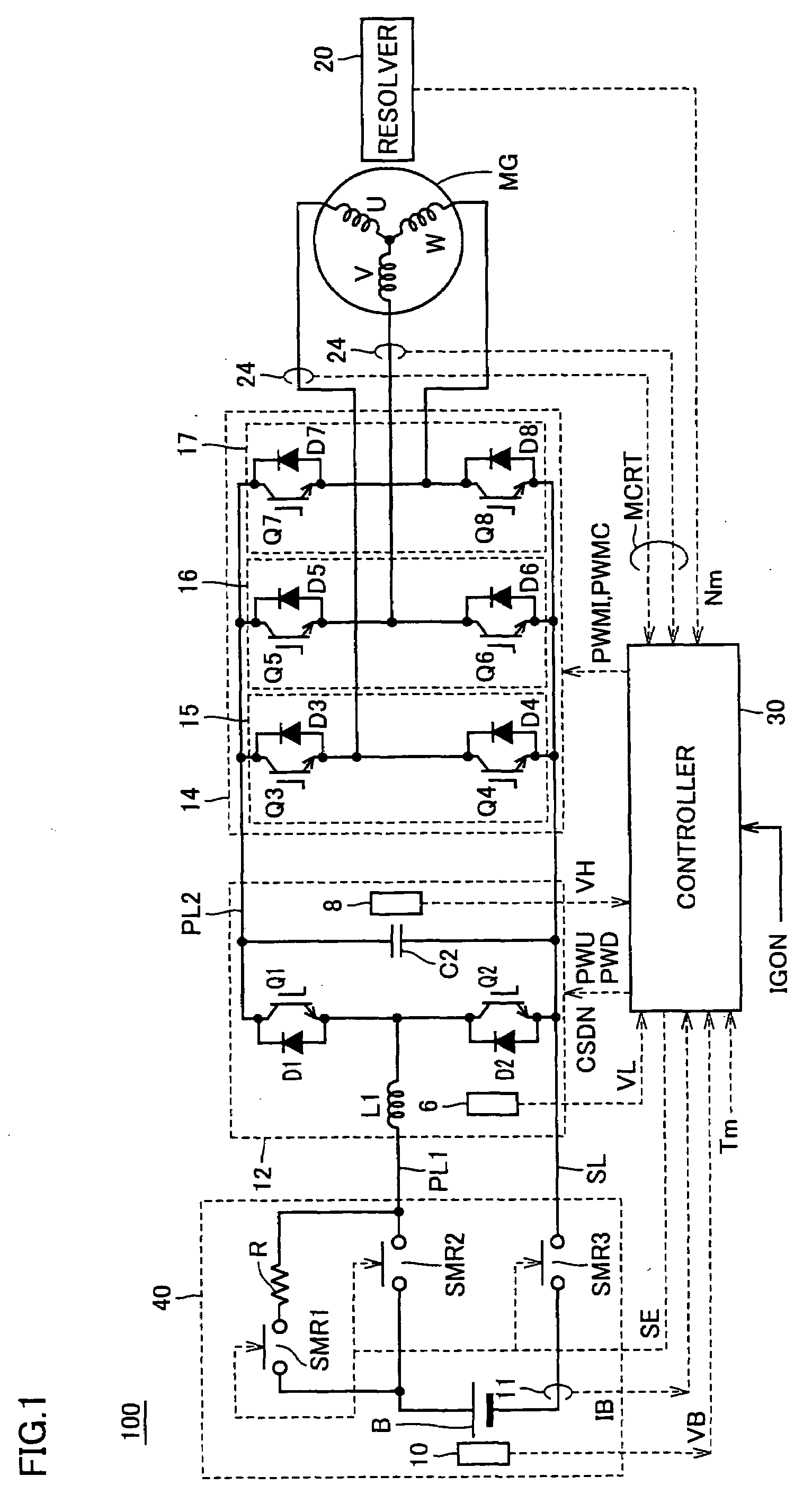 Power Source Apparatus for Vehicle, Vehicle and Method of Controlling Power Source Apparatus