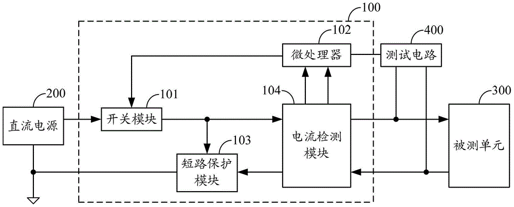 A kind of mass production test equipment and its short-circuit overcurrent protection circuit