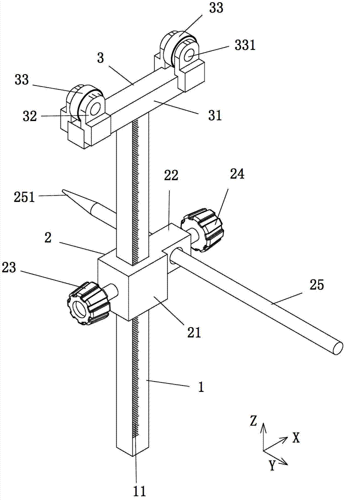 Device for drawing wall surface curves and ceiling curves and use method thereof