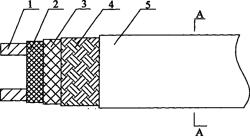 Temp control electric heating cable and producing method