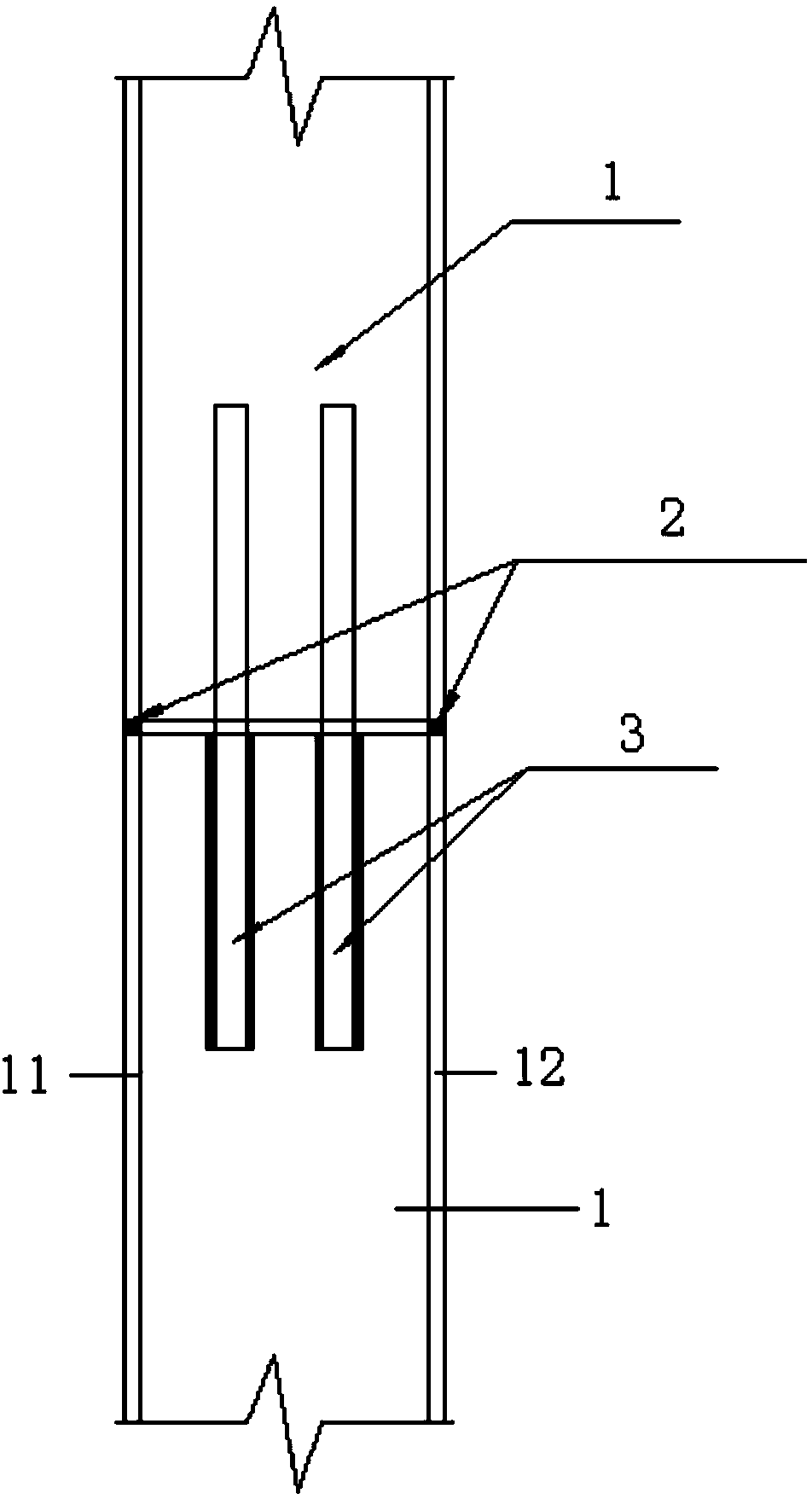 Steel tube bundle composite structure shear wall field splice node