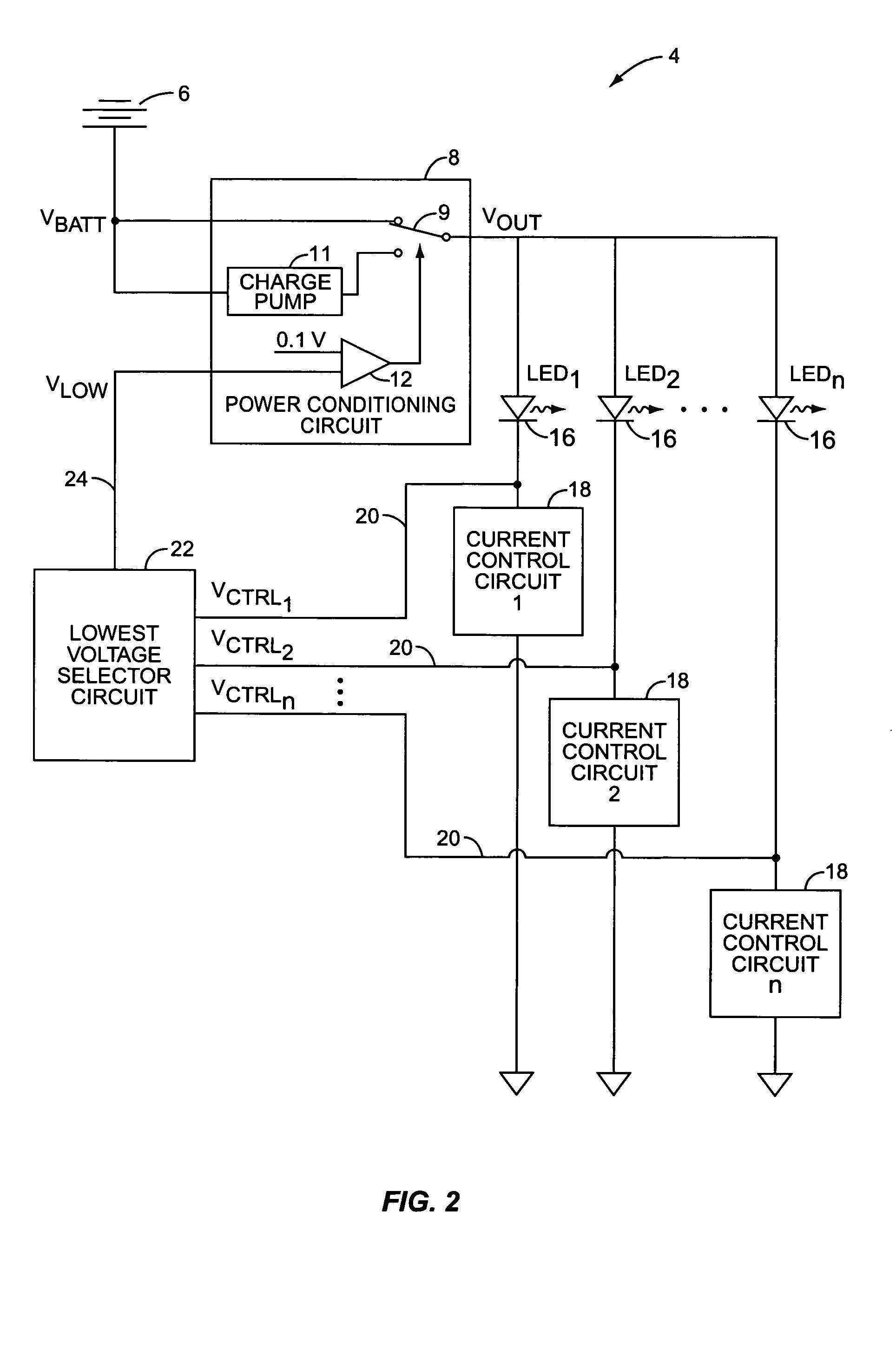 Method and apparatus for driving LED's