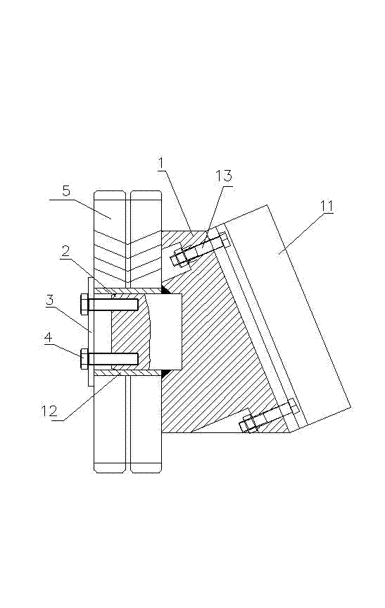 Herringbone gear cogging-down fixing device