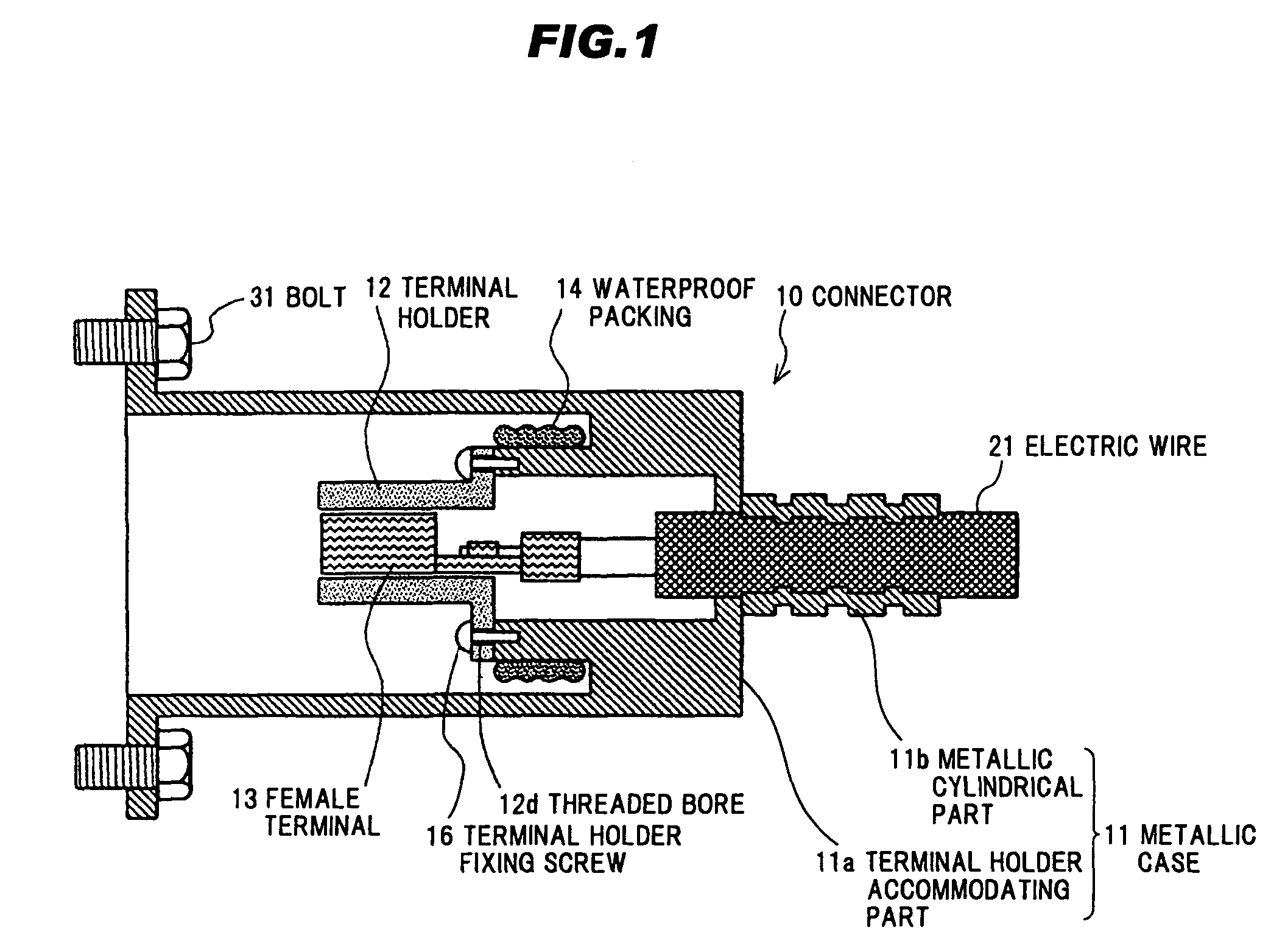 Cable fixing method and cable connecting part