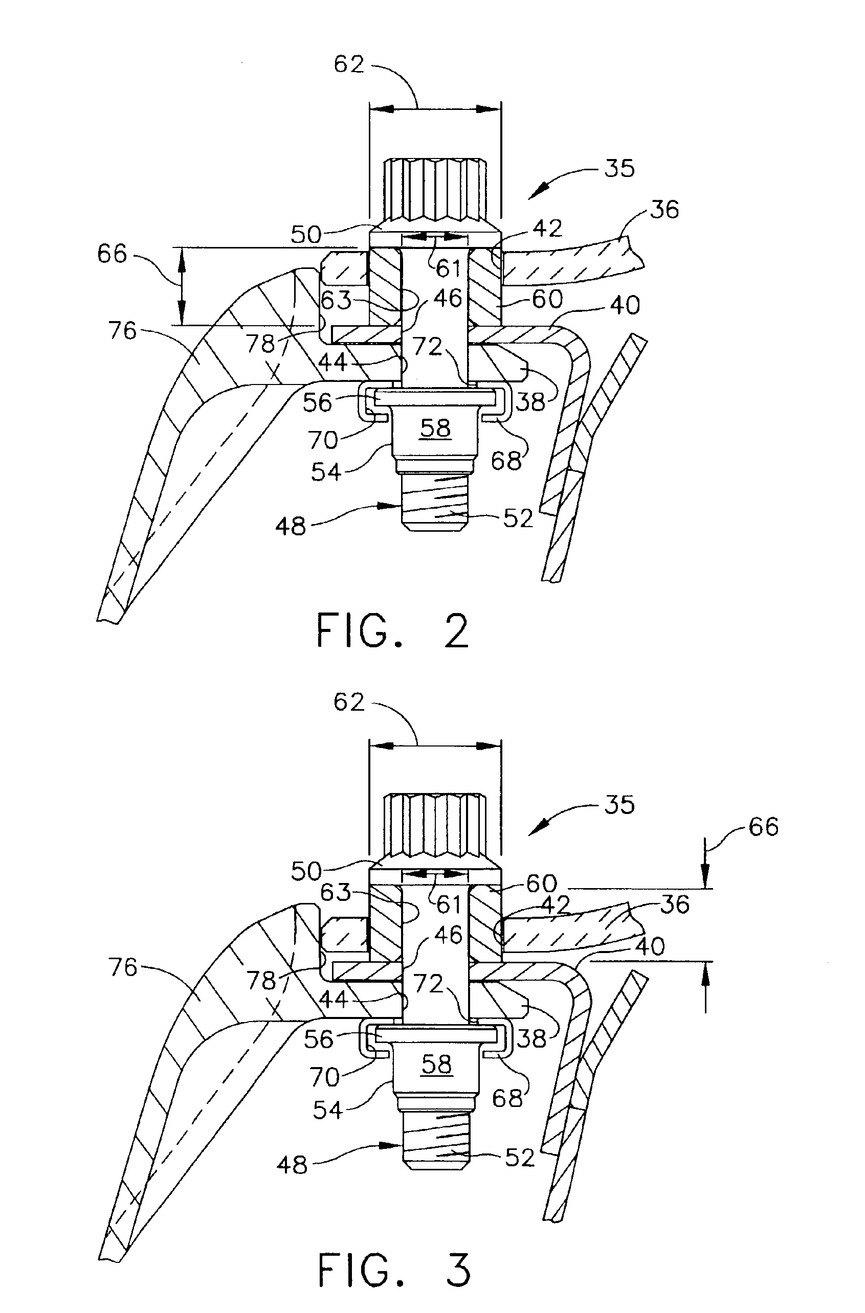 Mounting assembly for the forward end of a ceramic matrix composite liner in a gas turbine engine combustor