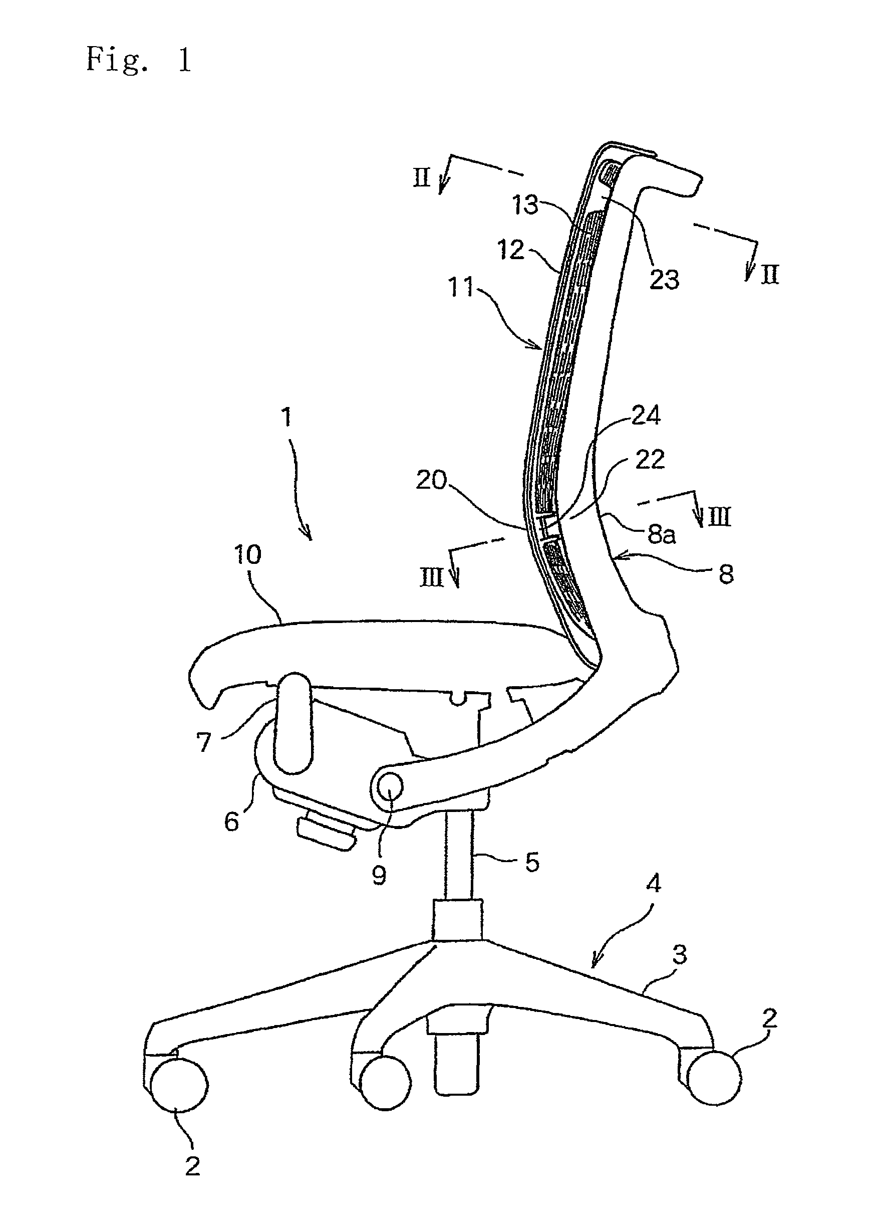 Chair backrest device