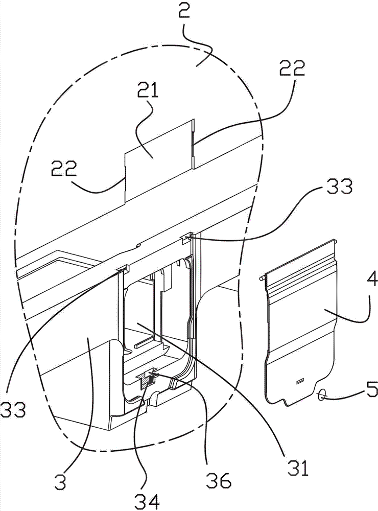 Cover device and container for covering built-in valve mounting passage opening in composite type midsize bulk container