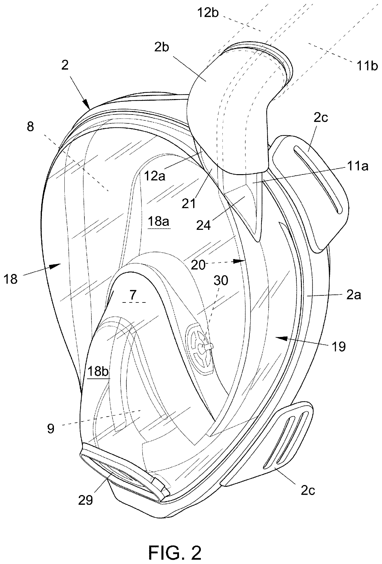 Mask for surface snorkeling