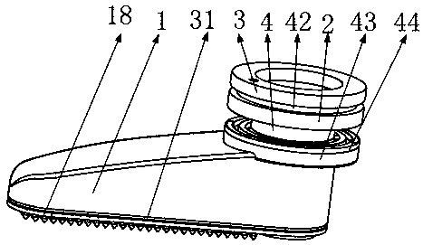 Mountaineering assisting shoe with magnet universal joint driving function