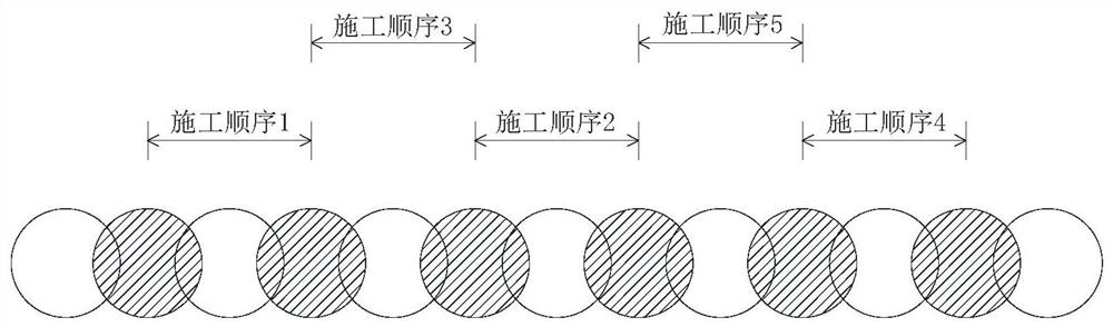 Construction method of mixing pile wall