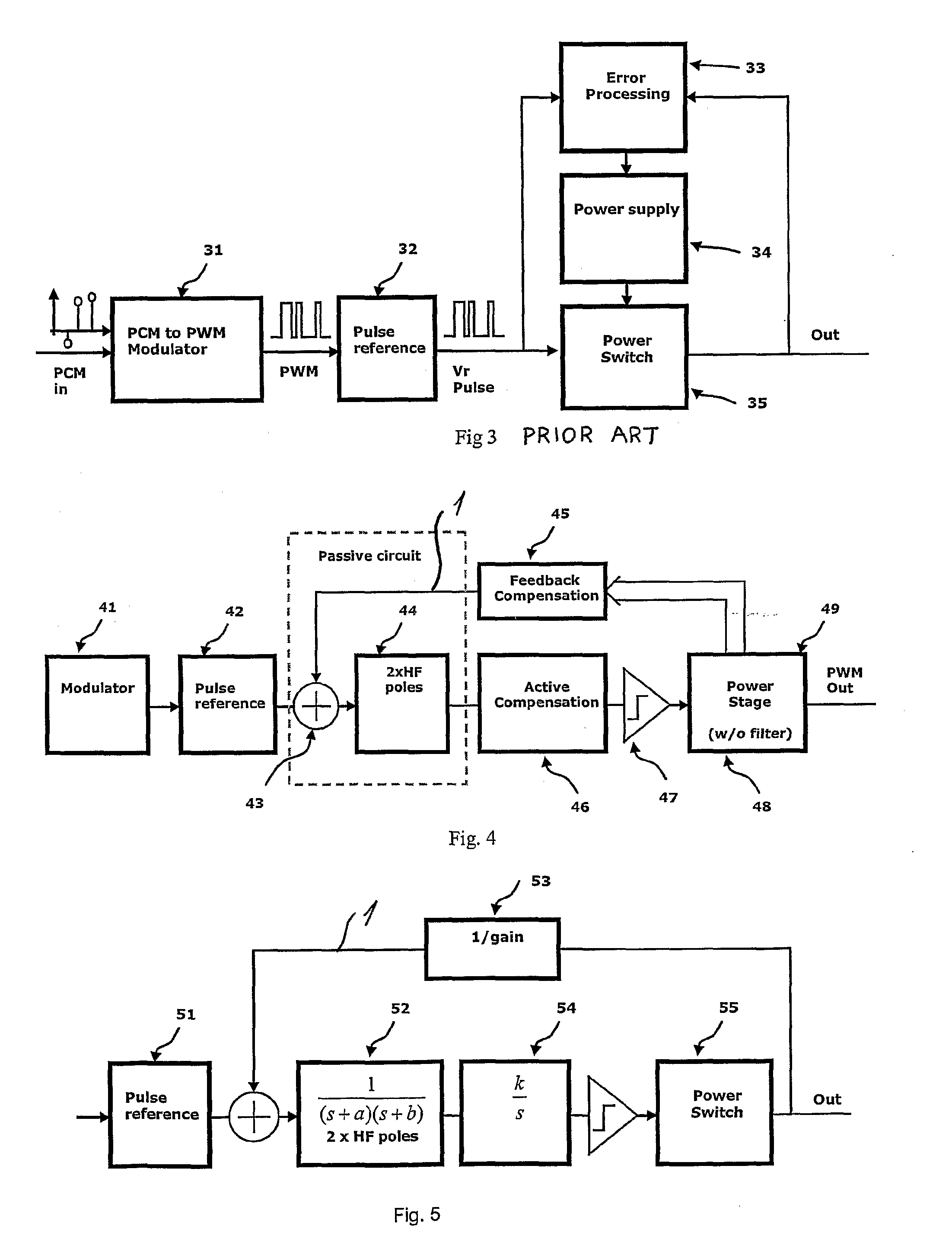 Error correction system for a class-d power stage