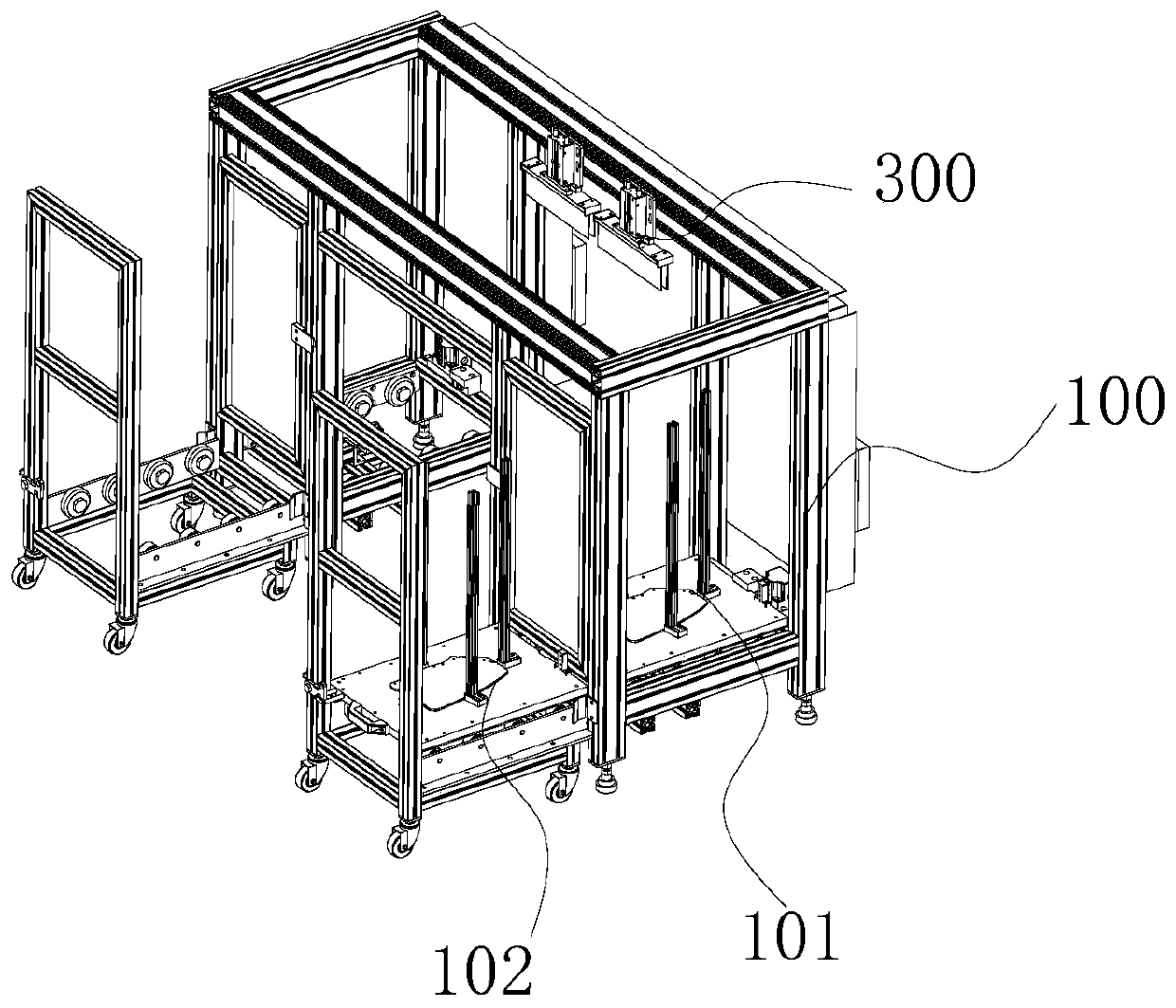 Fabric positioning conveying equipment used for inlaying injection molding and fabric positioning method