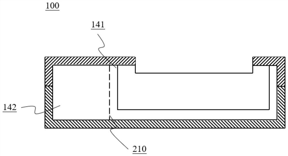 Partition device for fixing acoustic reinforcement and assembly method and application thereof