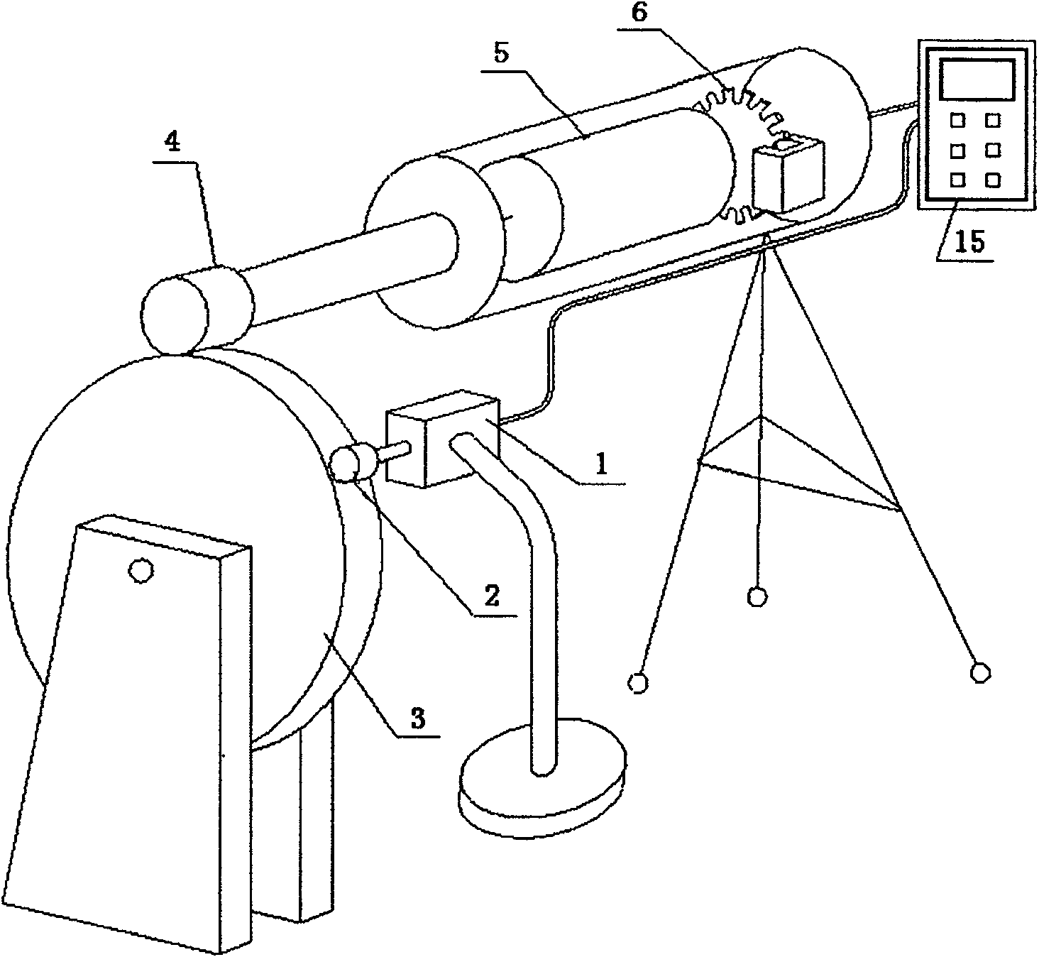 Test method for portable elevator speed limiter testing device