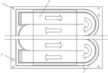 Snakelike runner movable formwork cluster hole electrochemical machining device and machining method