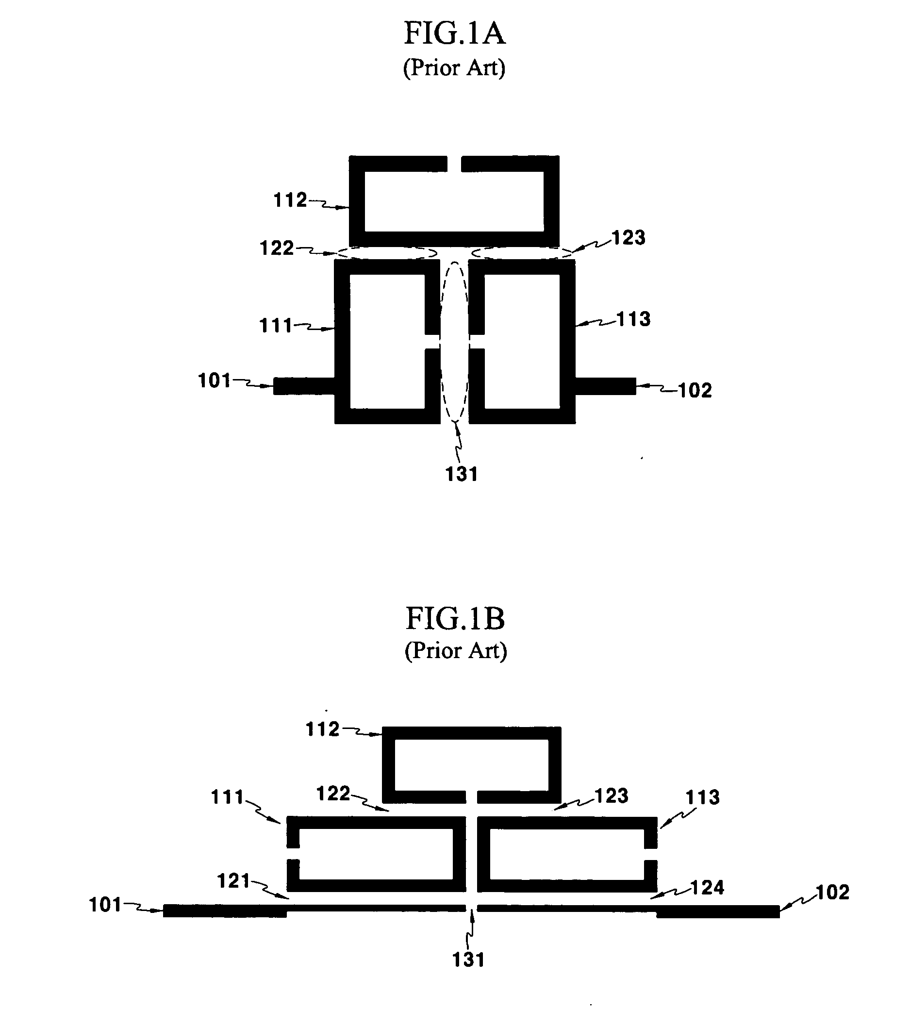 Microstrip cross-coupled bandpass filter with asymmetric frequency characteristic