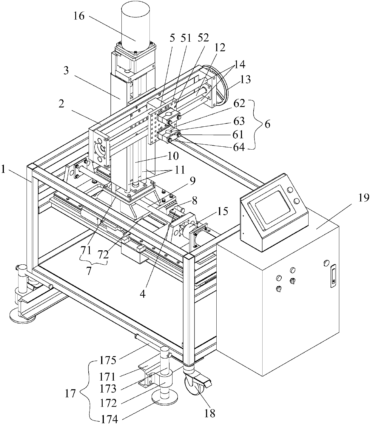 Three-dimensional automatic spraying device