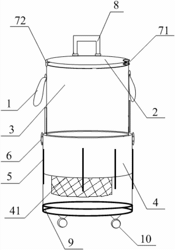 Multifunctional portable household storage barrel