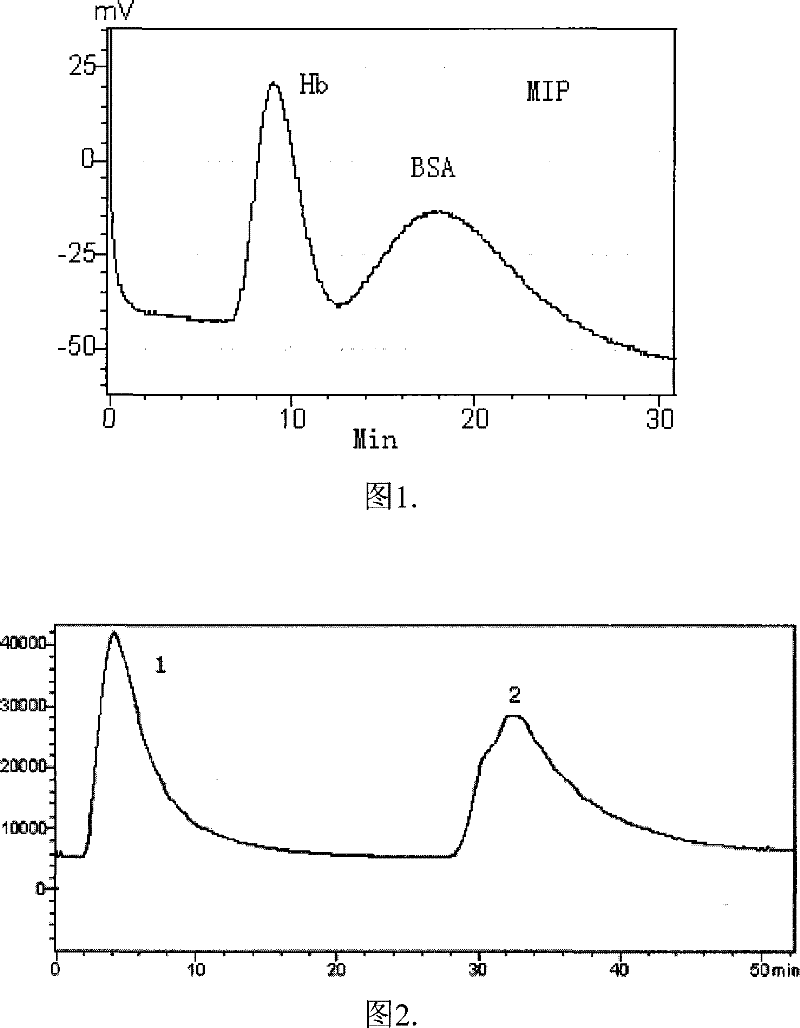 Production method for protein molecule imprinting integral column