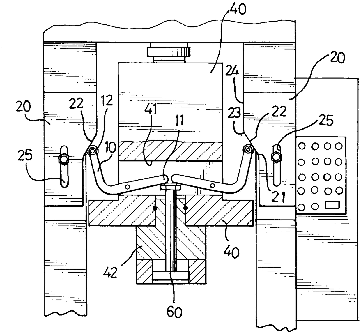 Material part quick demolding structure of anchor chain transverse stop punch