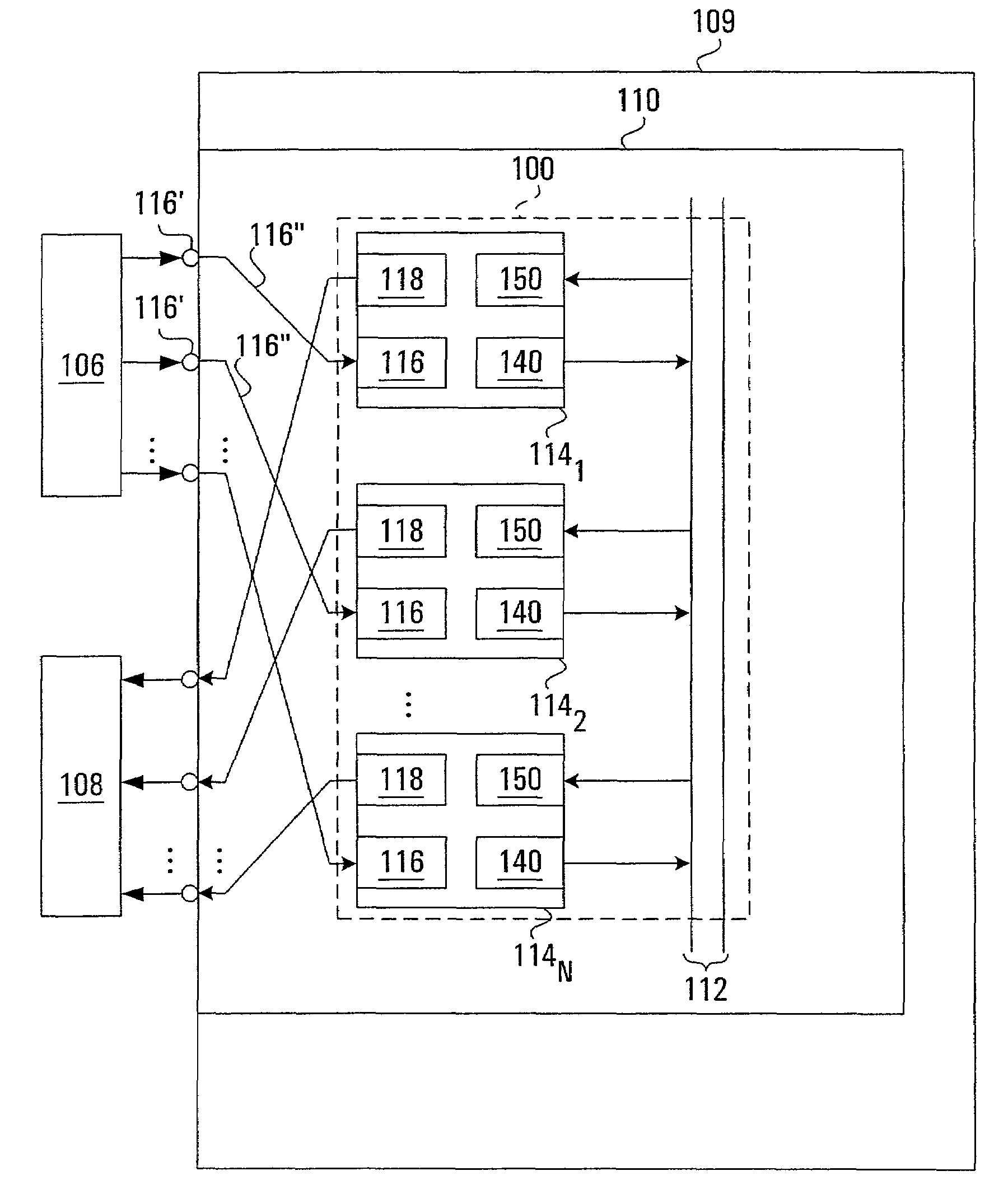 Cell-based switch fabric with inter-cell control for regulating packet flow