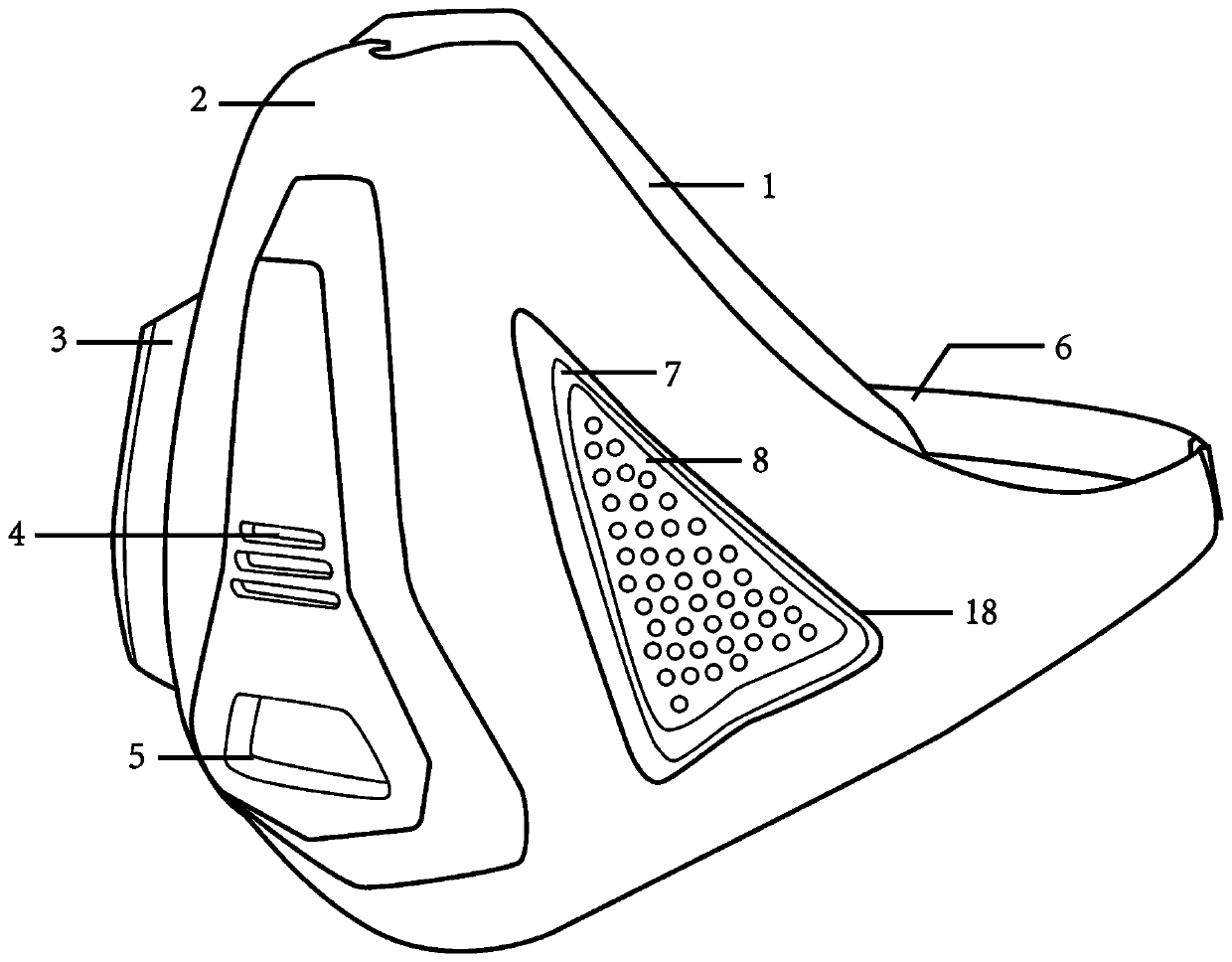 Intelligent mask with integrated functions of whistle and haze prevention