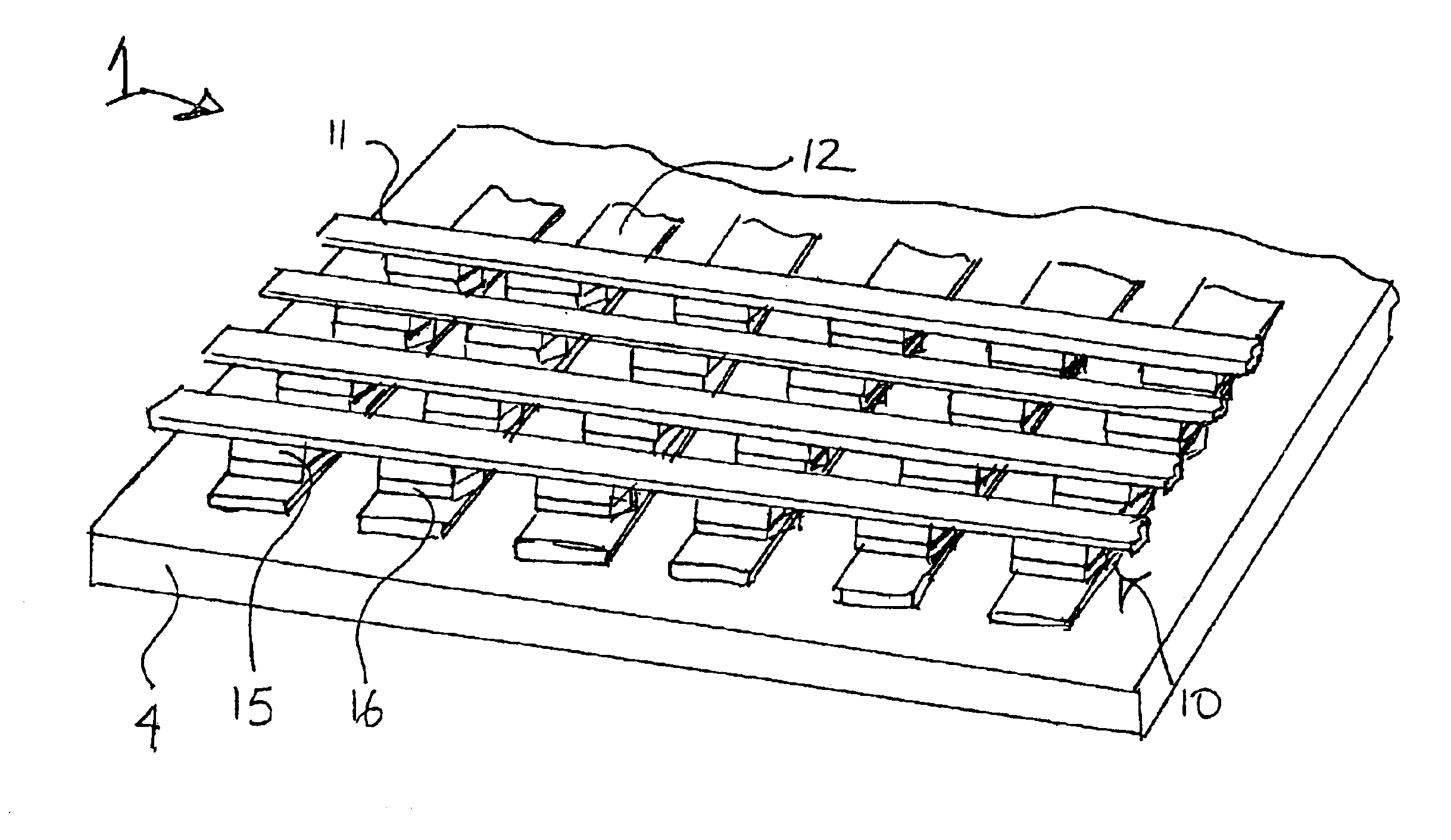 Memory device with active and passive layers