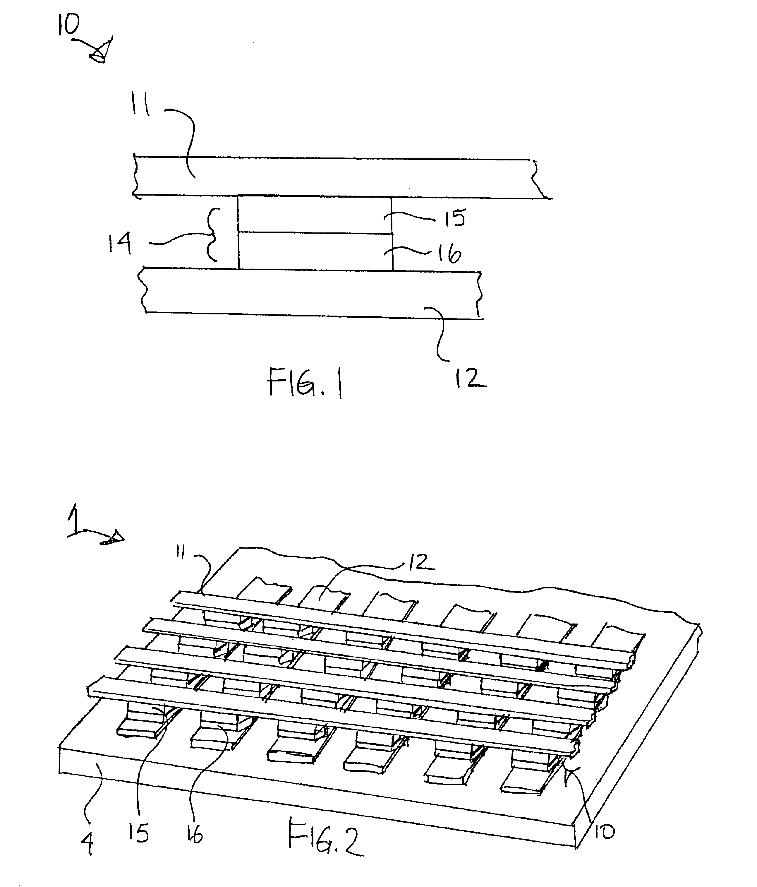 Memory device with active and passive layers
