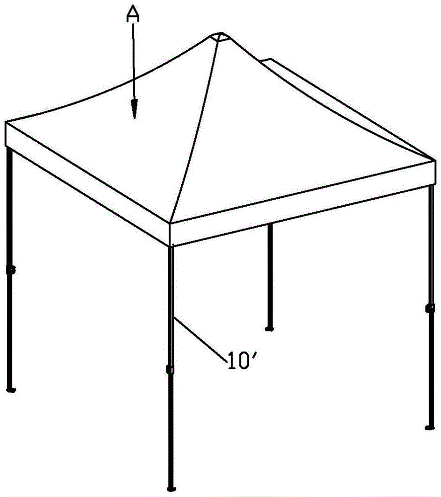 Punched roof awning frame with eaves