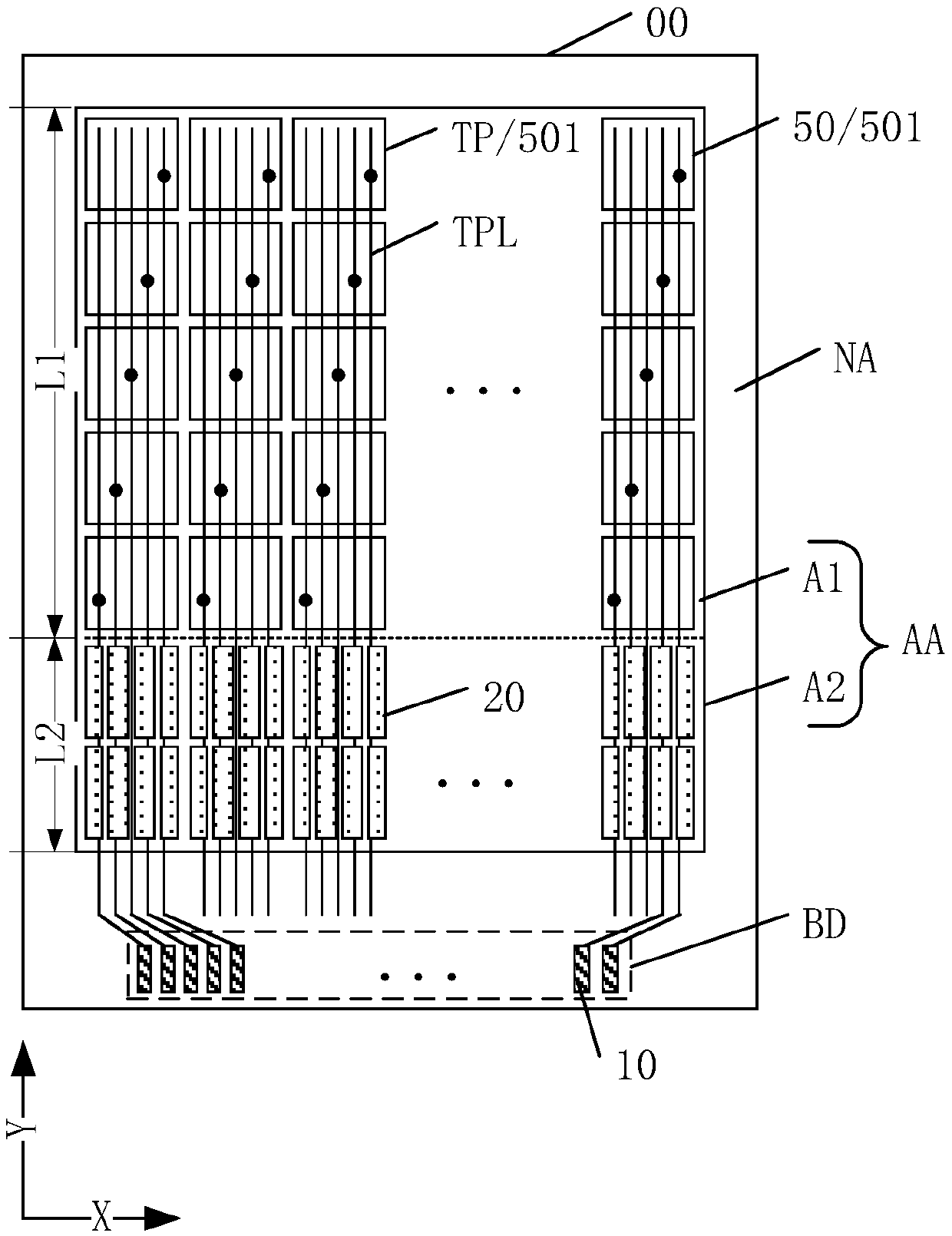 Display panel, touch detection method thereof and display device