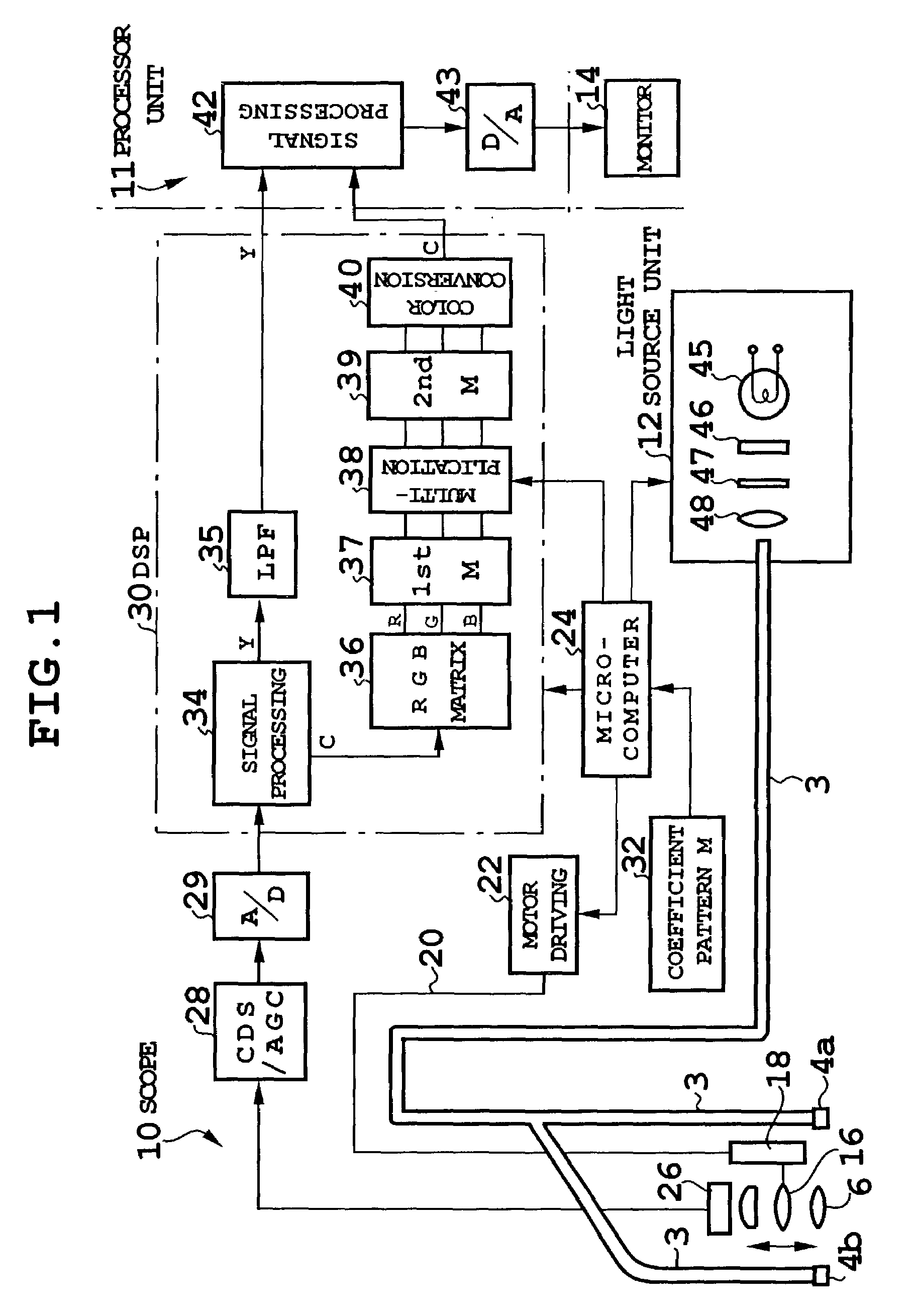 Electronic endoscope eliminating influence of light distribution in optical zooming