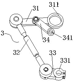 Blade swing mechanism and marine cycloidal propeller comprising blade swing mechanism