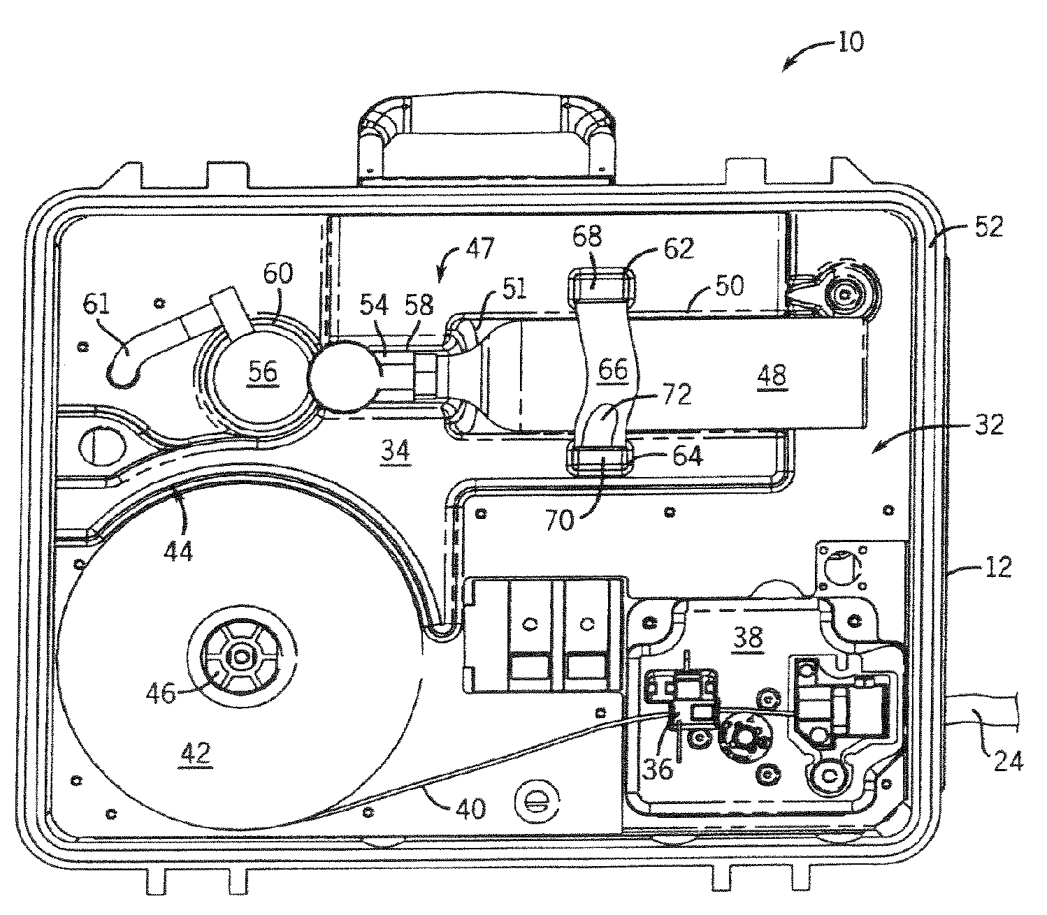 Gas system for wire feeding devices