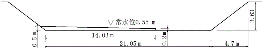 Determination method for low-water ecological restoration project layout of straight stream channel