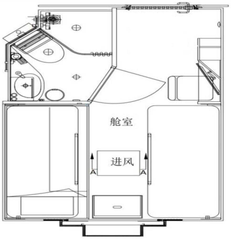 Ship cabin rain falling type air supply and return system and ship