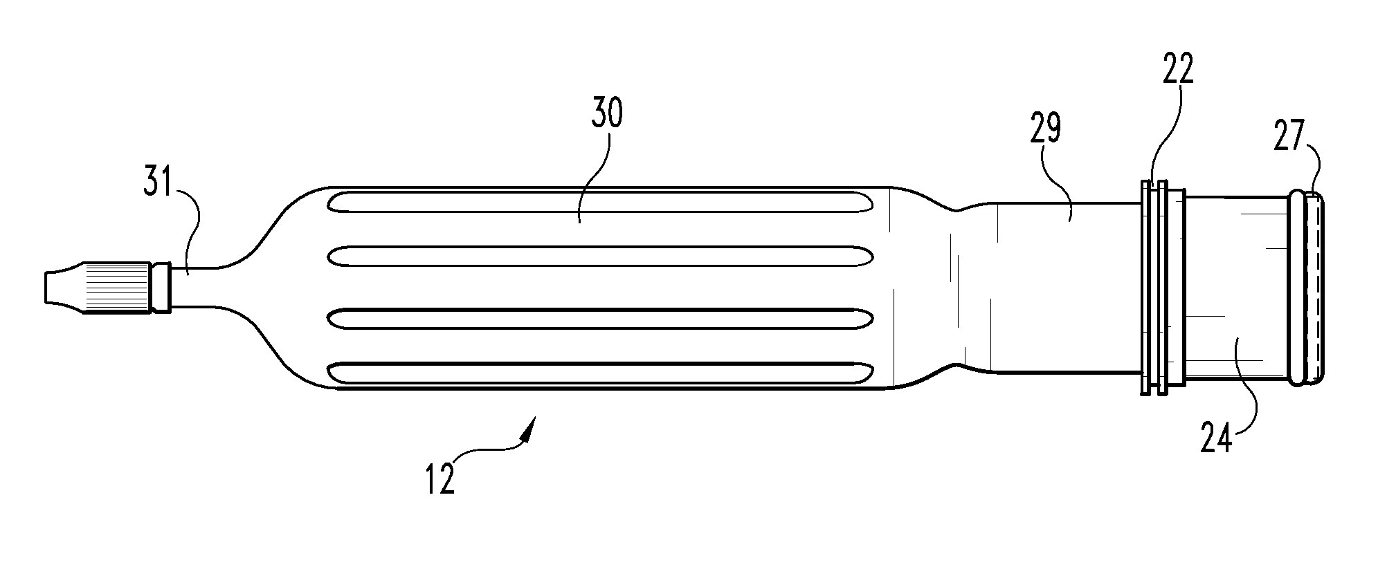 Device for supporting an ex-dwelling catheter