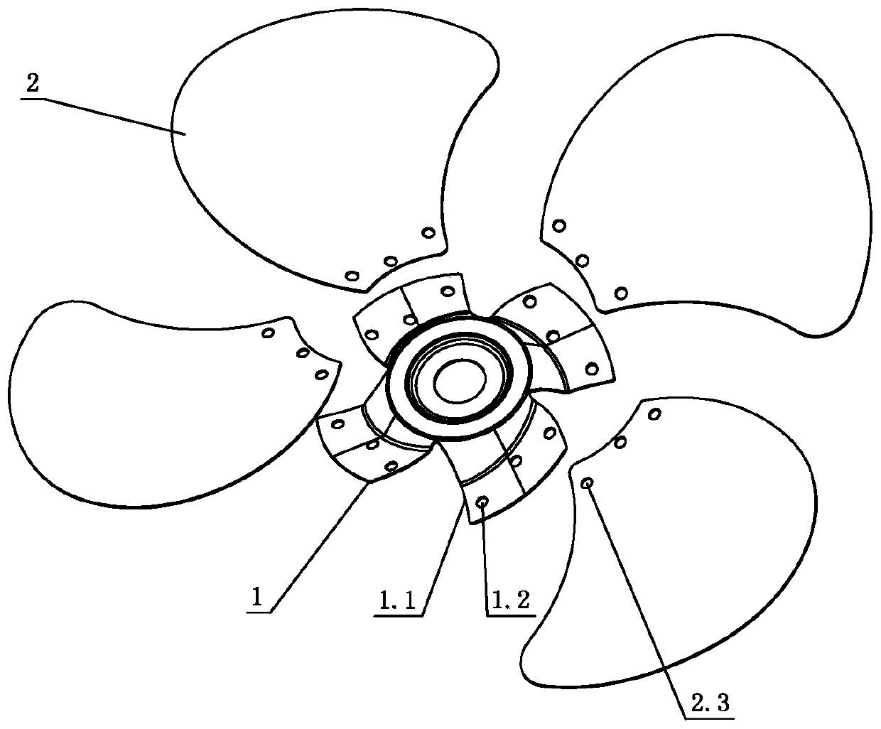 A commercial electric fan blade