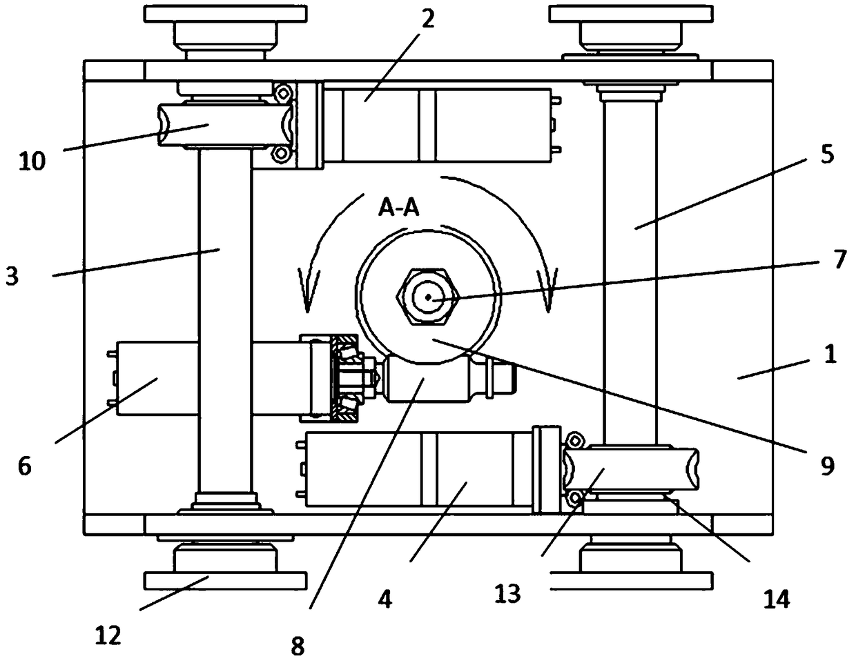 Three-shaft holder mechanism