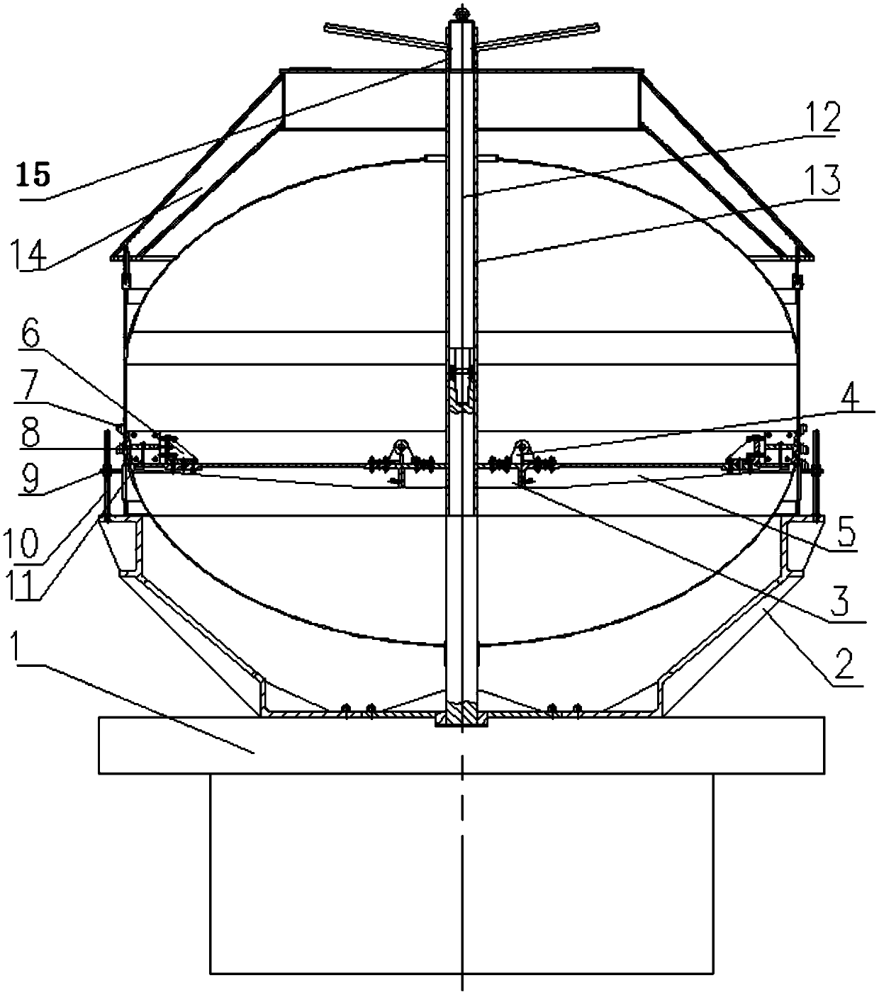 Centering butt joint positioning support device for vertical friction stir welding storage tank general assembly ring seam