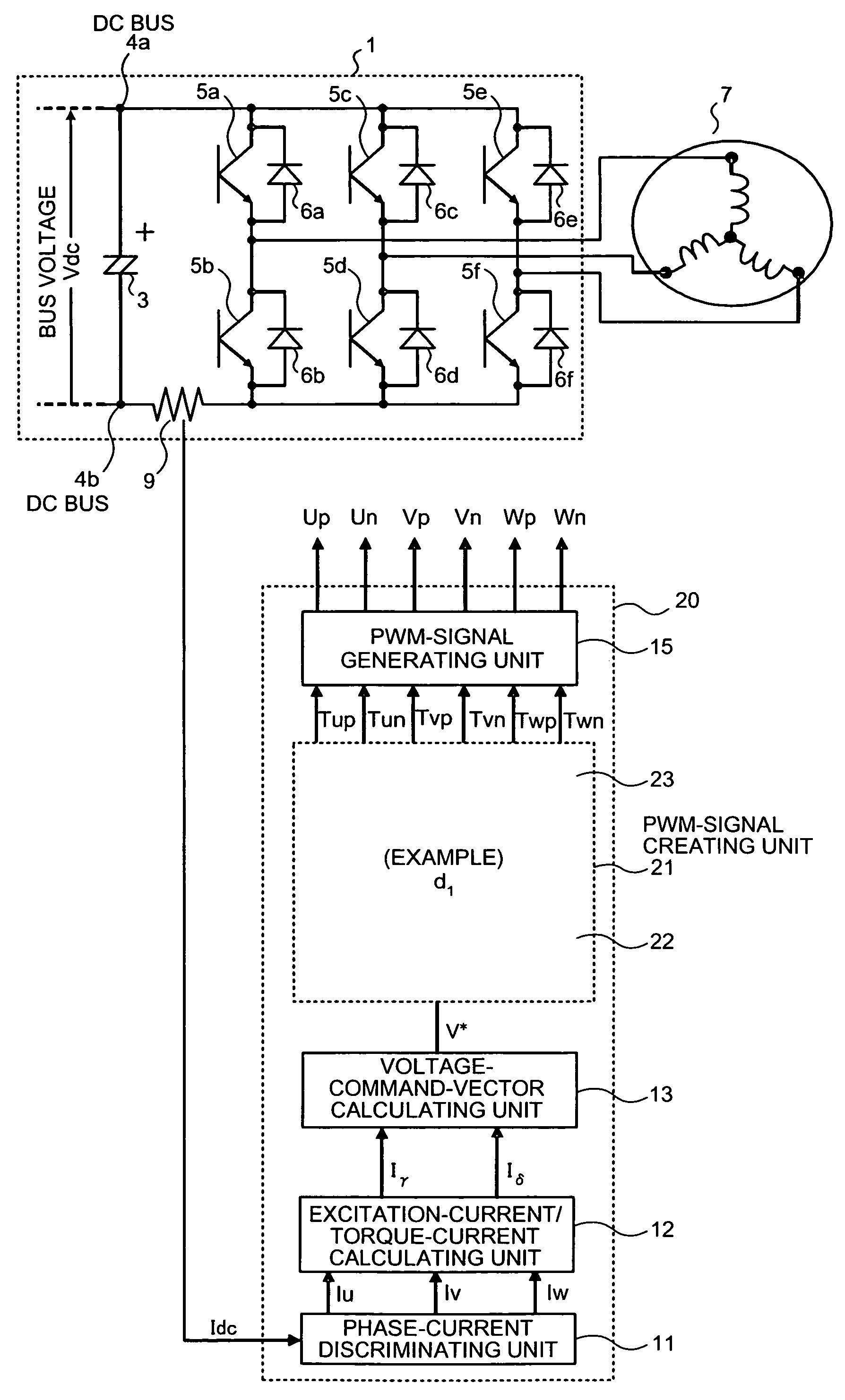 Three-phase PWM-signal generating apparatus