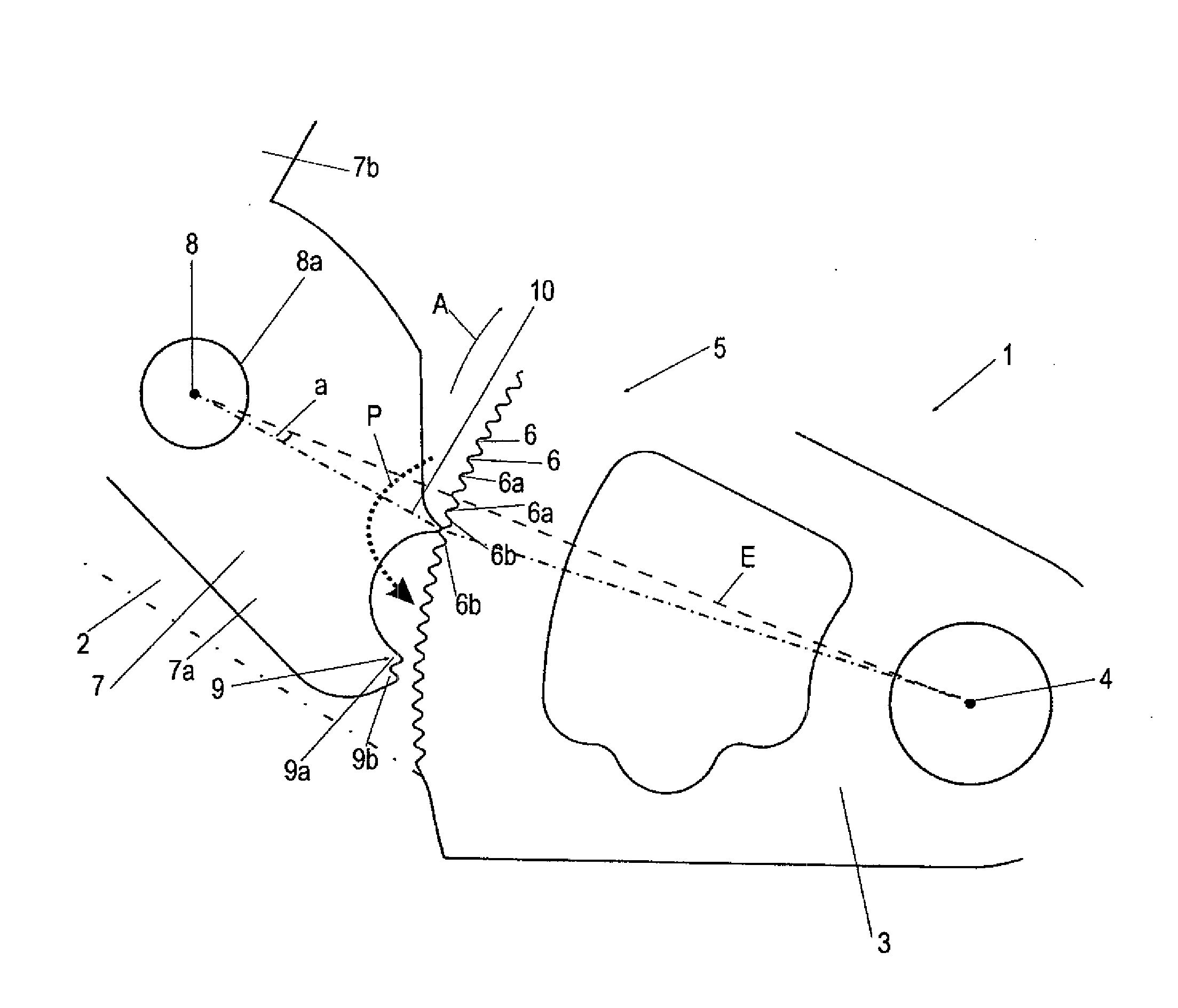 Locking arrangement for a parking brake