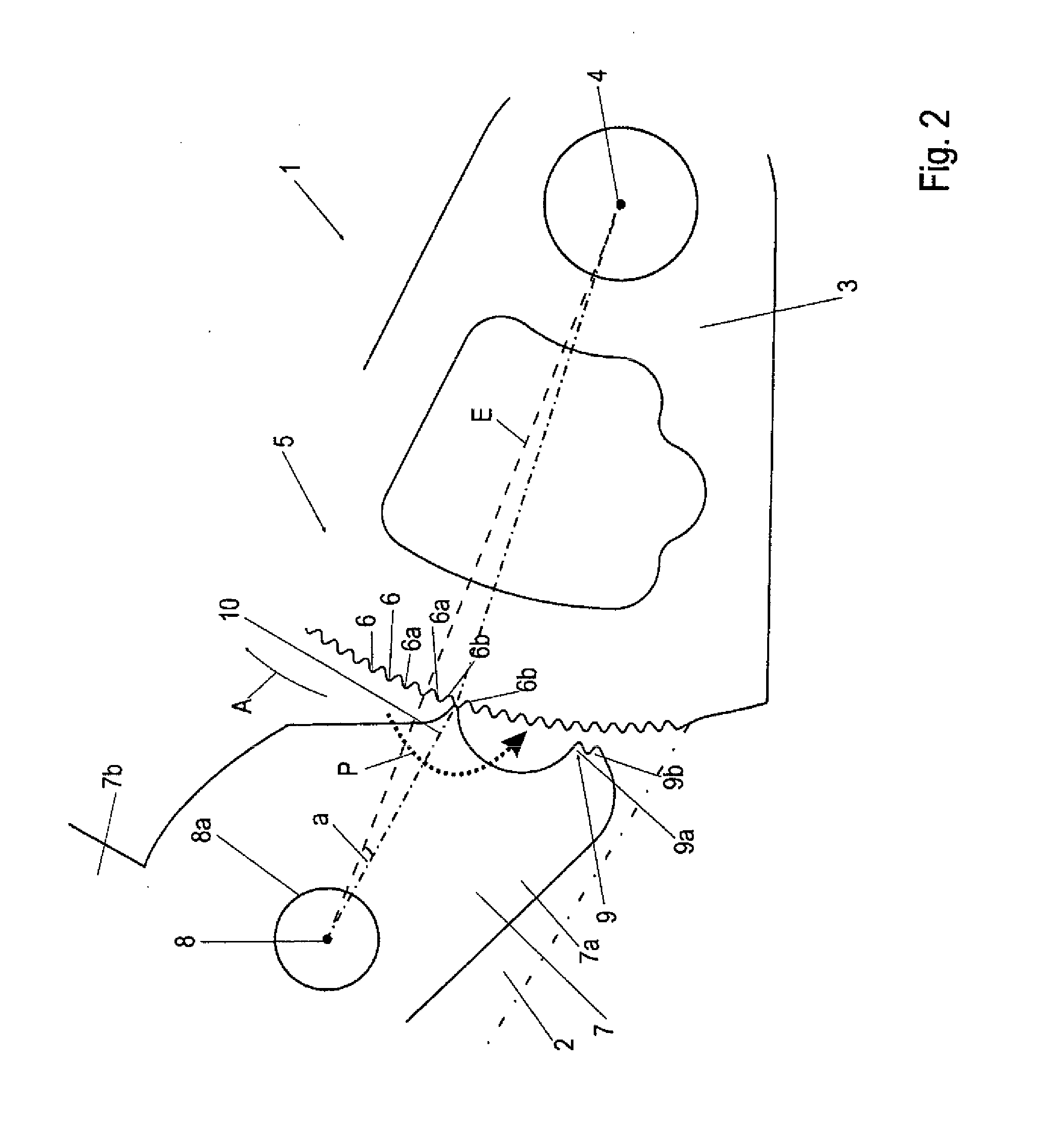 Locking arrangement for a parking brake