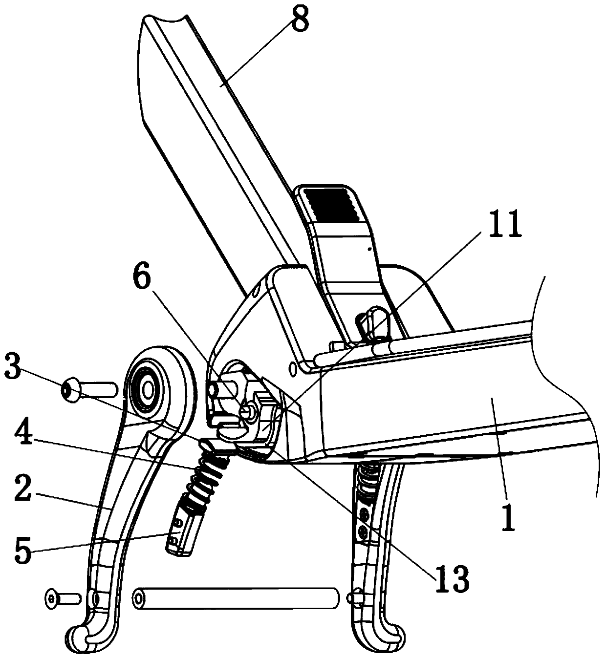 Support structure of electric scooter