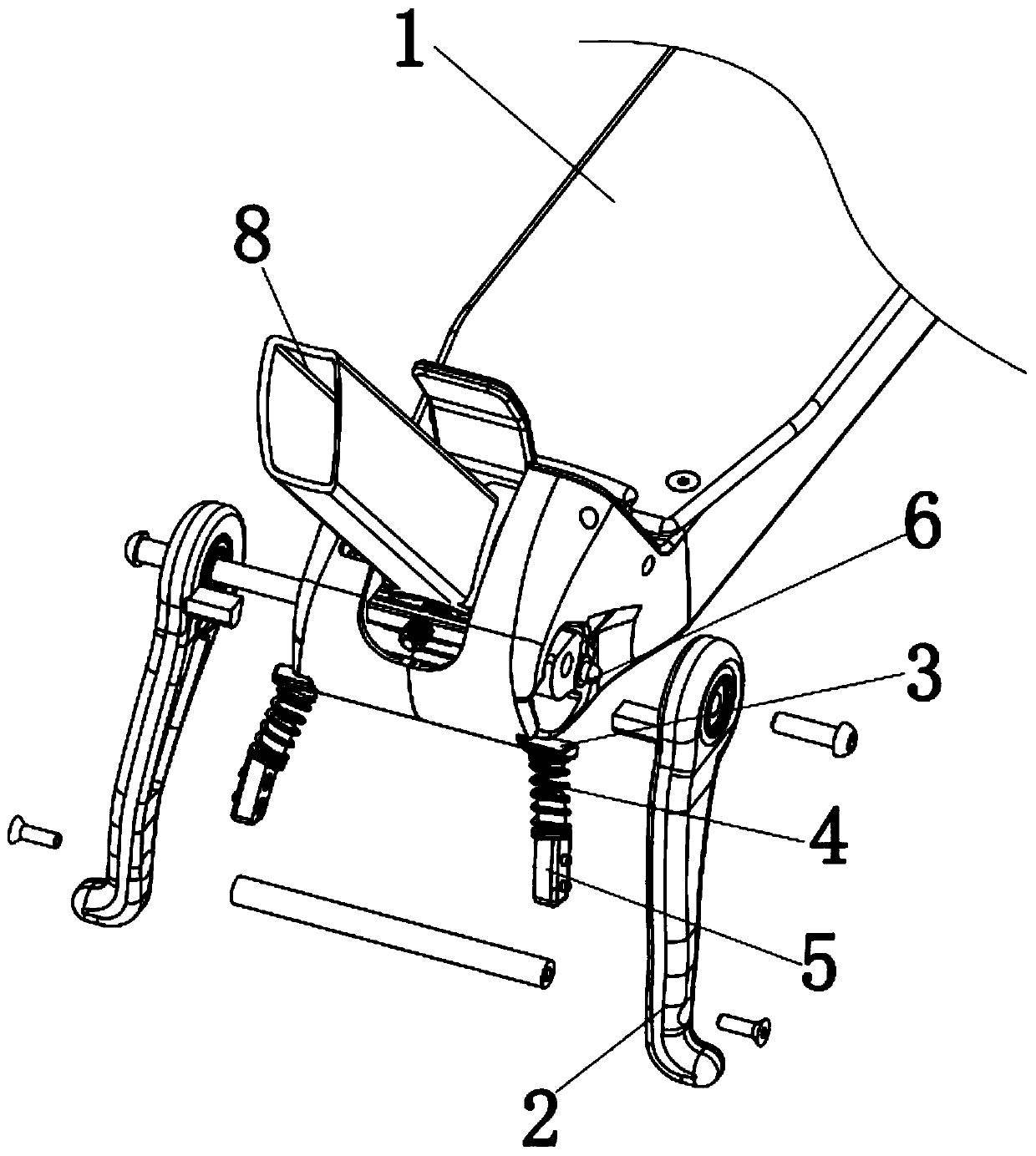 Support structure of electric scooter