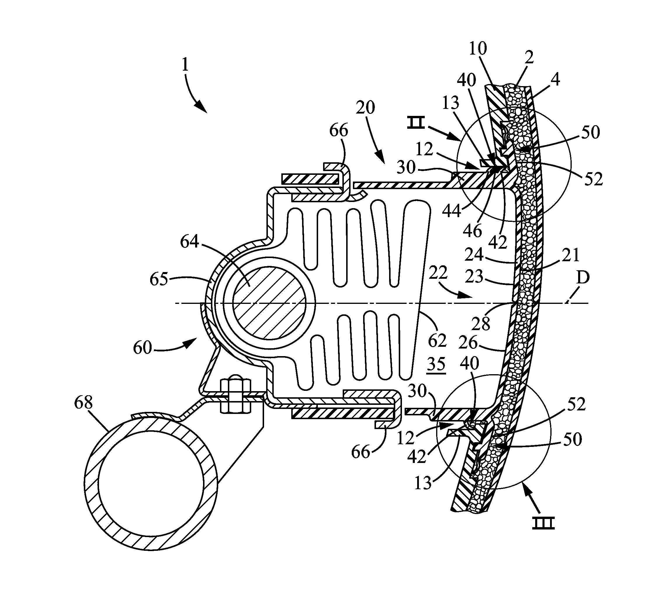 Interior Trim Part for a Motor Vehicle Comprising an Airbag Door