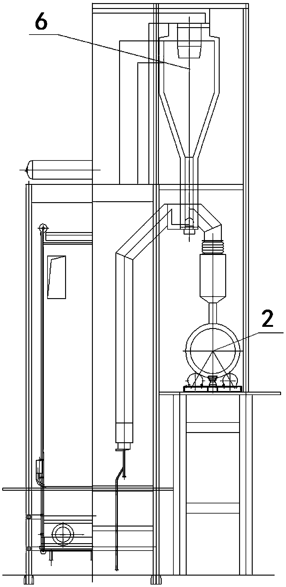 Dry distillation circulating fluidized bed boiler