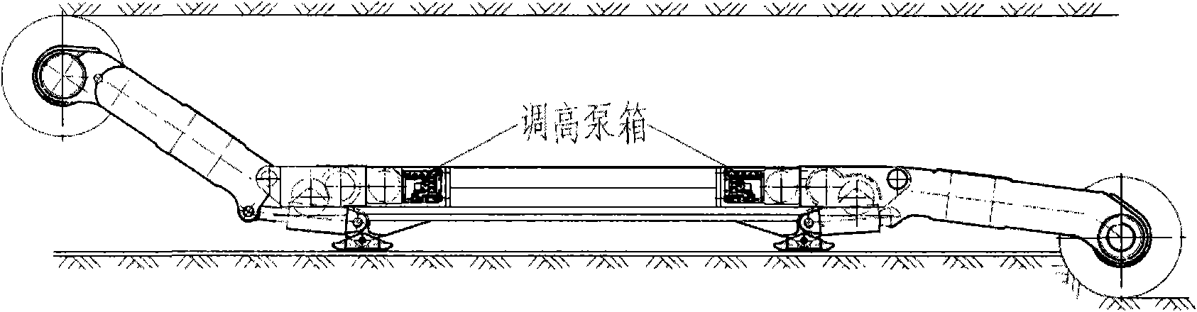 Double height adjusting system for coal cutter