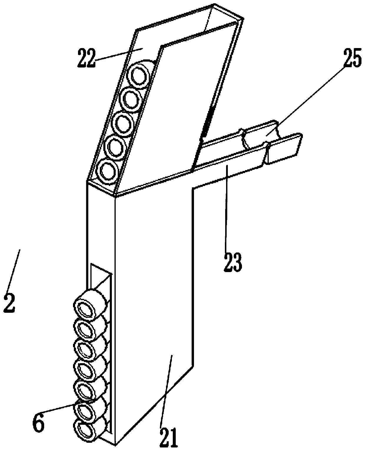 Automatic preparation device used for blood sampling pipes before blood sampling